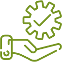 Hand & Gear Icon