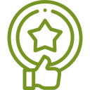 A Star with Thumbs Up Icon